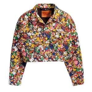 Levi's X Super Mario Special Edition Cropped Trucker Jacket Size XL